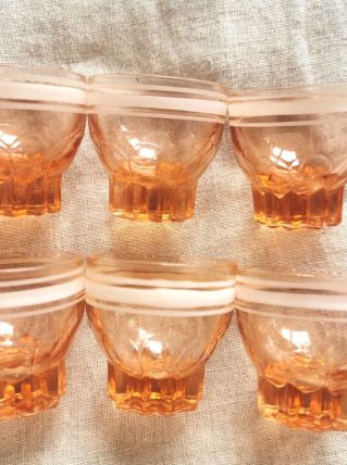 Lot de 6 Verres à liqueur liseré blanc