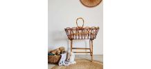 Couffin berceau rotin vintage