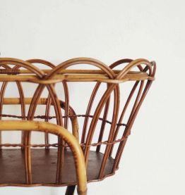 Couffin berceau rotin vintage