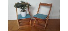 Paire de chaises en bois enfants