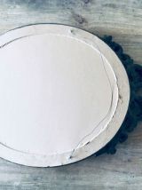 Miroir ovale 1900 biseauté à noeud