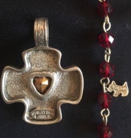 Pendentif et collier Agatha vintage