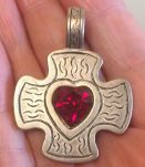 Pendentif et collier Agatha vintage