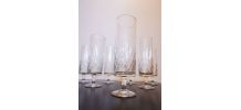 Lot de 7 flûtes à Champagne en cristal