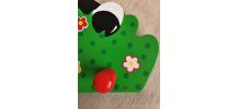 Porte manteau en bois motif vache 