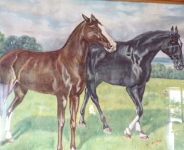 Gouache  cheveaux 