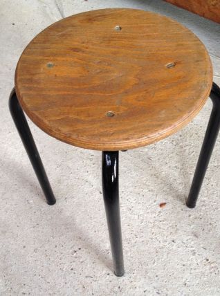 Tabouret d'école industriel