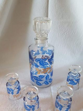 Carafe et verres vintage, années 60