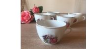 Tasses porcelaines décor fragonard CNP