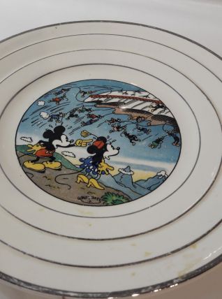 ASSIETTES MICKEY AUTHENTIFIE DISNEY 1930 10 ASSIETTES+ PLAT