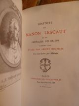 "Histoire de Manon LESCAUT" 2 vol. 6 eau fortes par Hedouin