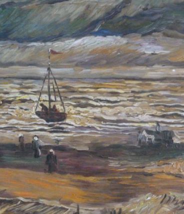 Huile sur toile 61 x 51 cm, marine