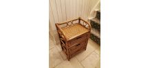 Commode bambou rotin et osier