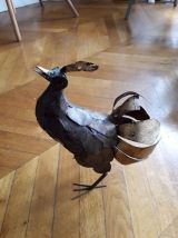Coq vintage en fer forgé
