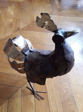 Coq vintage en fer forgé
