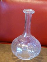 Service de table carafe et de 4 verres ciselés vintage