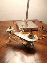 Paire de lampes Aladdin en laiton 