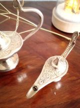 Paire de lampes Aladdin en laiton 