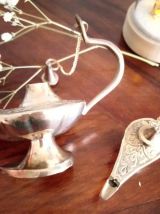 Paire de lampes Aladdin en laiton 