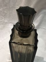 Carafe à alcool en verre fumé 1950