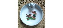 Ancienne assiette "maintien au chaud" en porcelaine fine