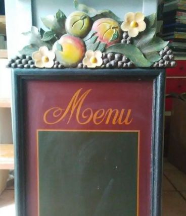 Panneau d'affichage Menu 