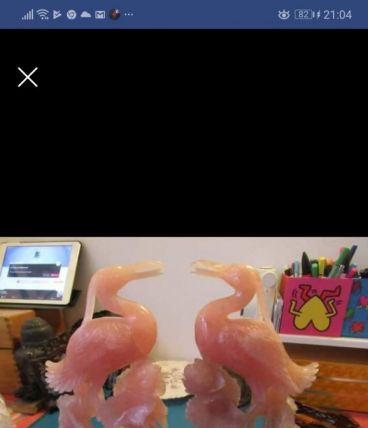 paires de volatilles en quartz rose