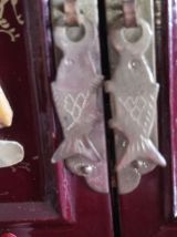 armoir a bijoux en bois laqué et nacre 