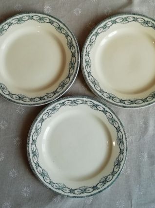 Trois assiettes Récamier