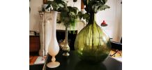 Dame-jeanne en verre verte