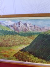 4 Affiches scolaires Rossignol et Cadre d'origine en bois 