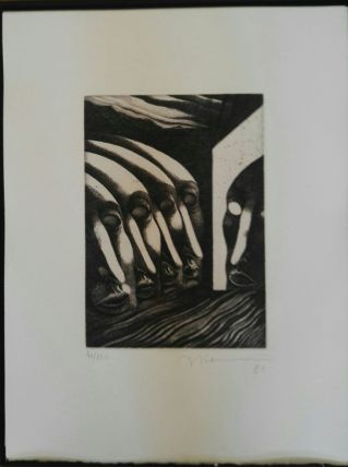 Gravure signée, numérotée Giovanni Giannini pour Edgar Poe