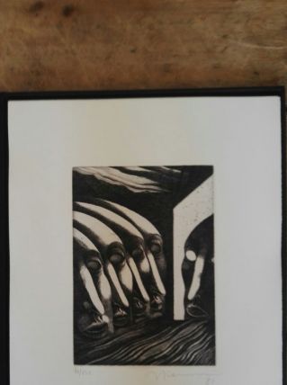 Gravure signée, numérotée Giovanni Giannini pour Edgar Poe
