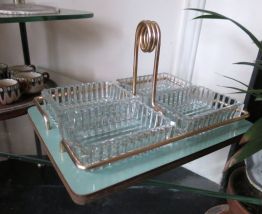 Set Apéritif plateau formica vintage 50s 
