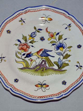 Assiette en faïence de Rouen Sinceny excellent état