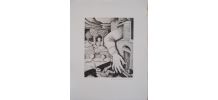 Gravure signée G. Giannini pour Alice au pays des merveilles