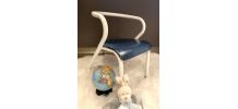 Chaise écolier enfant Jacques Hitier bleue