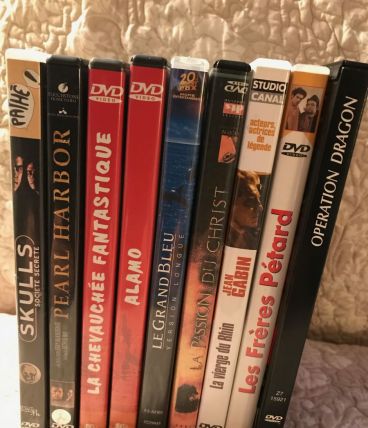 9 cassettes DVD d'actions