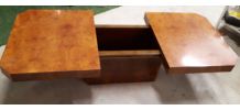 table basse bar a coulisse 1970 en loupe 