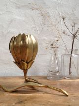 Cendrier fleur en laiton années 70