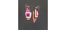 boucles d'oreilles, tissu wax