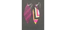 boucles d'oreilles, tissu wax