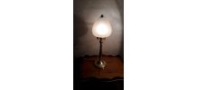 lampe de bureau  laiton art deco verre 