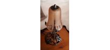 lampe fer forgee de bureau art deco verre 