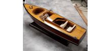 bateau style riva 1950  bois  deco de bureau 