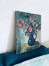 Huile sur toile ancienne, tableau signé Boris Buchet