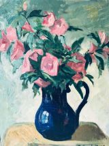 Huile sur toile ancienne, tableau signé Boris Buchet