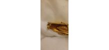 Broche vintage plaque or signé 
