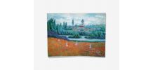 Tableau paysage de coquelicots