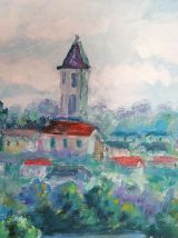 Tableau paysage de coquelicots